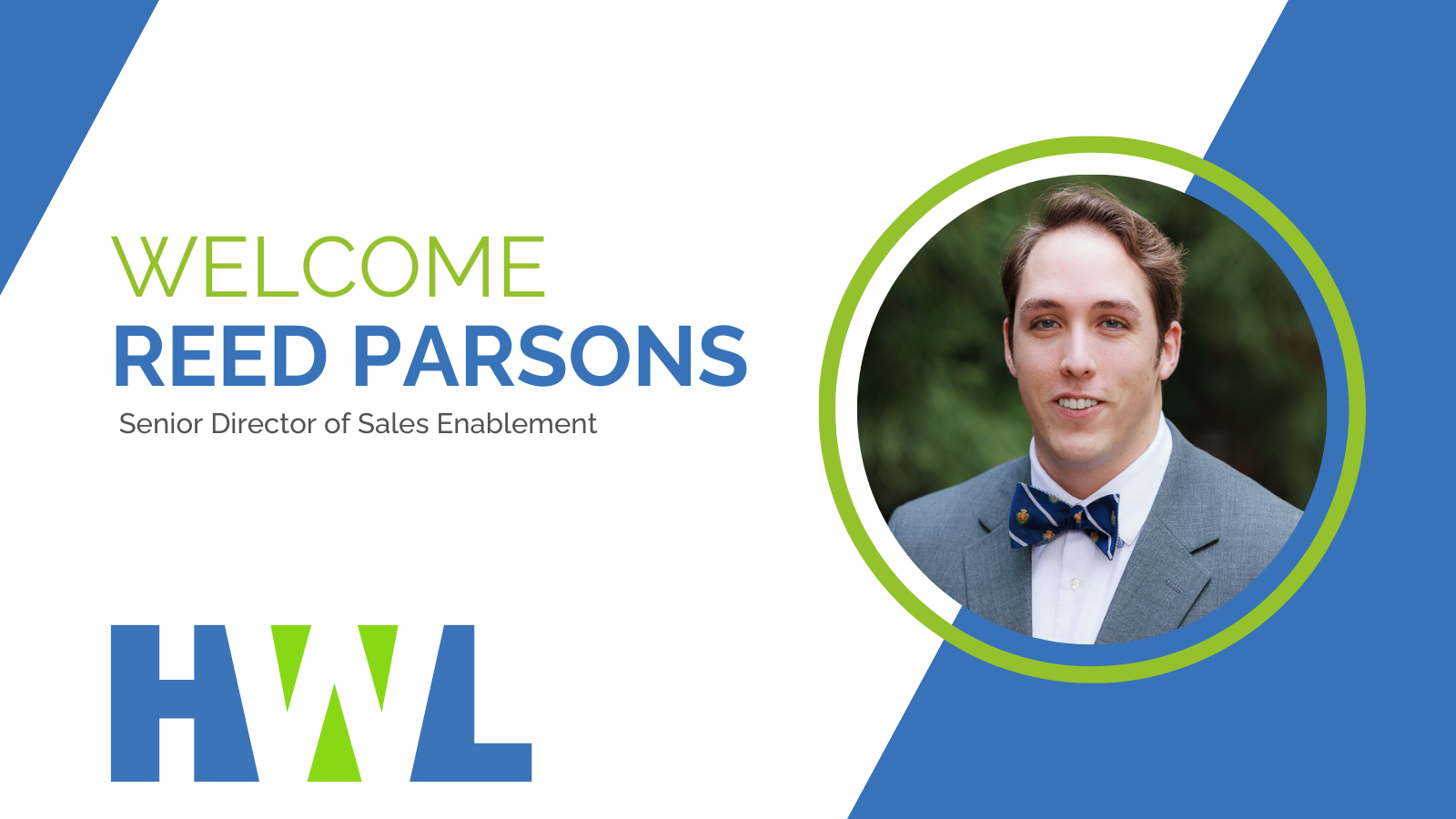 HWL Welcomes Reed Parsons, Senior Director Of Sales Enablement